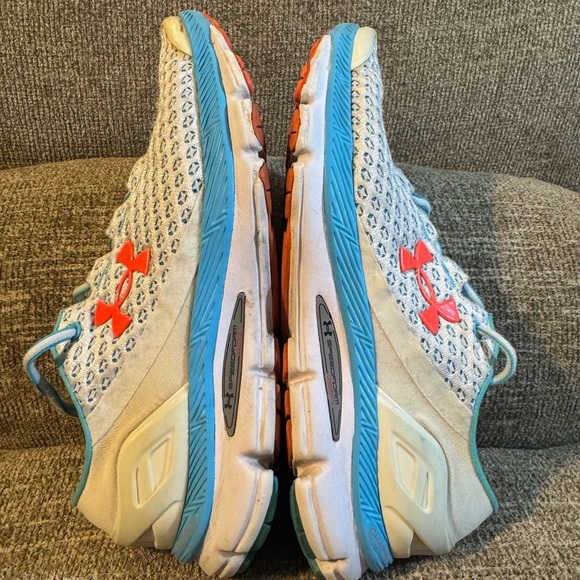 Under Armour Women's Speedfoam Gemini Light Blue / Pink Athletic Shoes Size 8.5 - Picture 6 of 9